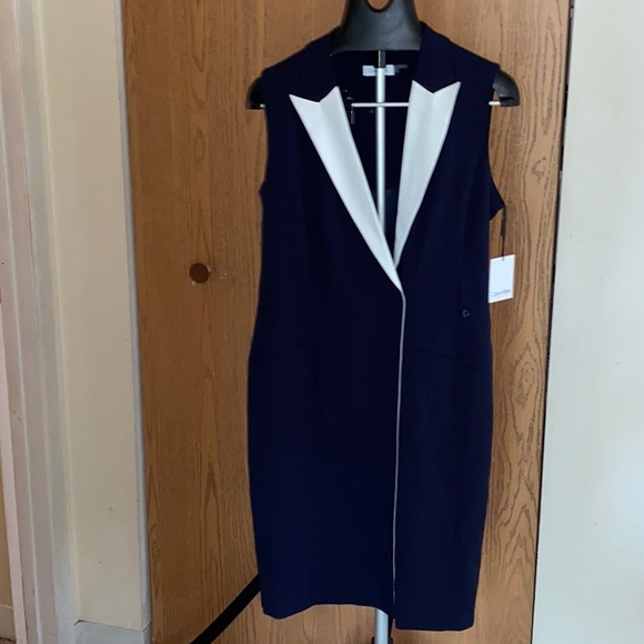 calvin klein tuxedo dress